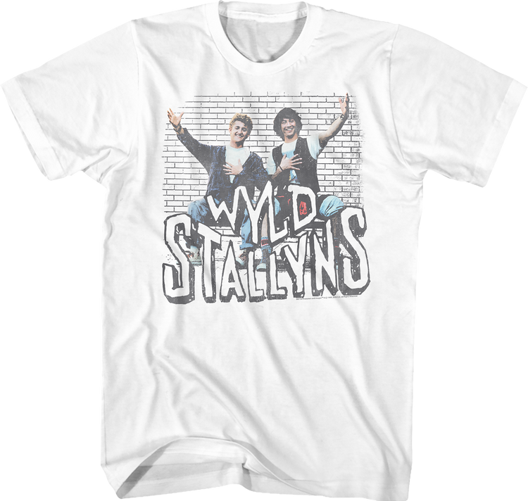 Wyld Stallyns Brick Wall Bill and Ted's Excellent Adventure T-Shirt
