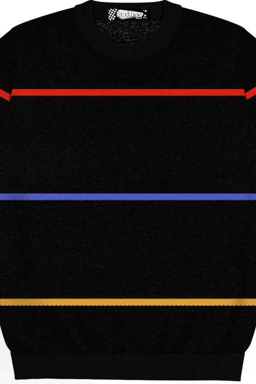 Theo Stripe Design Knitted Sweater