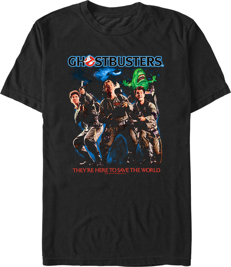They're Here To Save The World Ghostbusters T-Shirt
