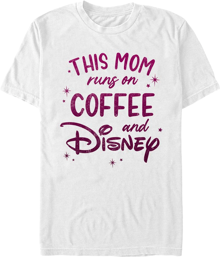 This Mom Runs On Coffee And Disney T-Shirt
