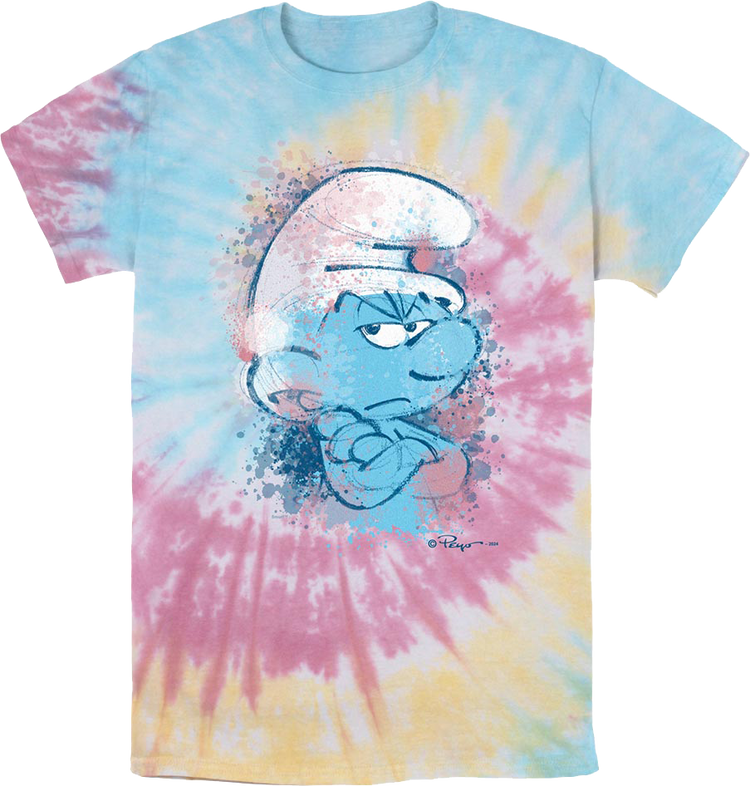 Tie Dye Grouchy Smurf T-Shirt