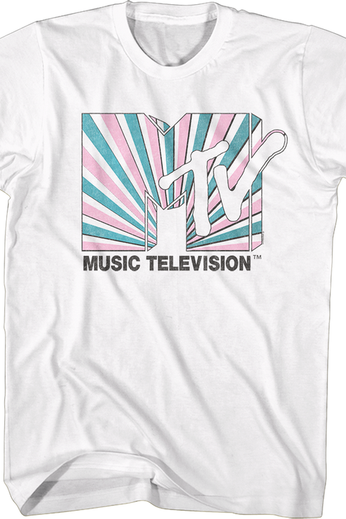 Tie Dye Stripes Logo MTV Shirt