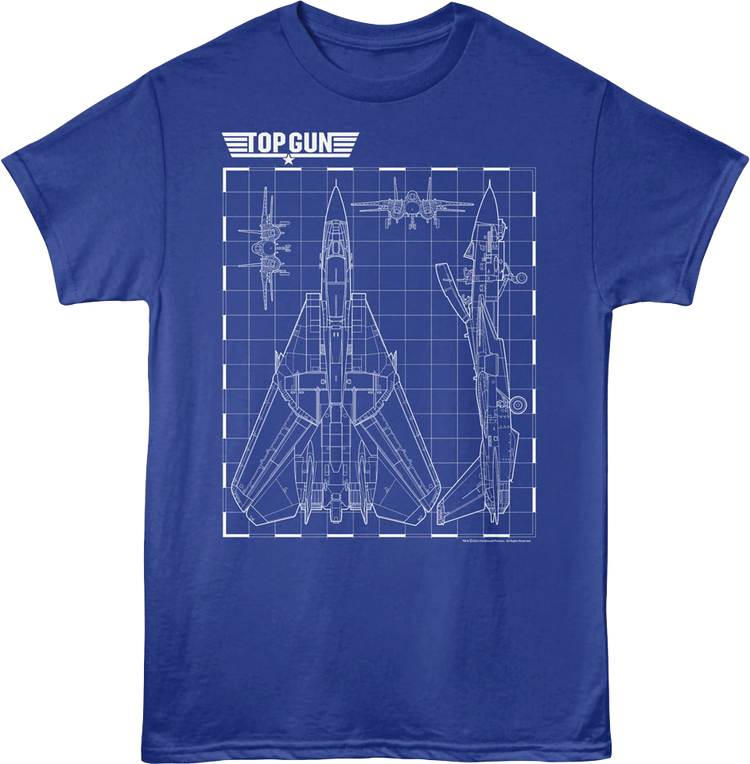 Tomcat Schematics Top Gun T-Shirt