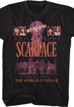 Tony Montana & Elvira Hancock The World Is Yours Scarface T-Shirt