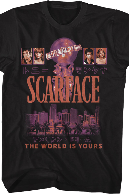 Tony Montana & Elvira Hancock The World Is Yours Scarface T-Shirt