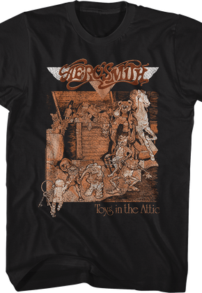 Toys In The Attic Cover & Track List Aerosmith T-Shirt