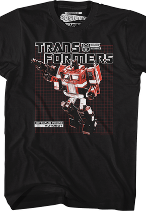Vintage Optimus Prime Grid Transformers T-Shirt