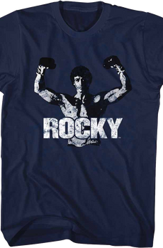 Arms Raised Victory Pose Rocky T-Shirt