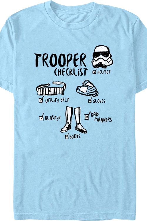 Trooper Checklist Star Wars T-Shirt