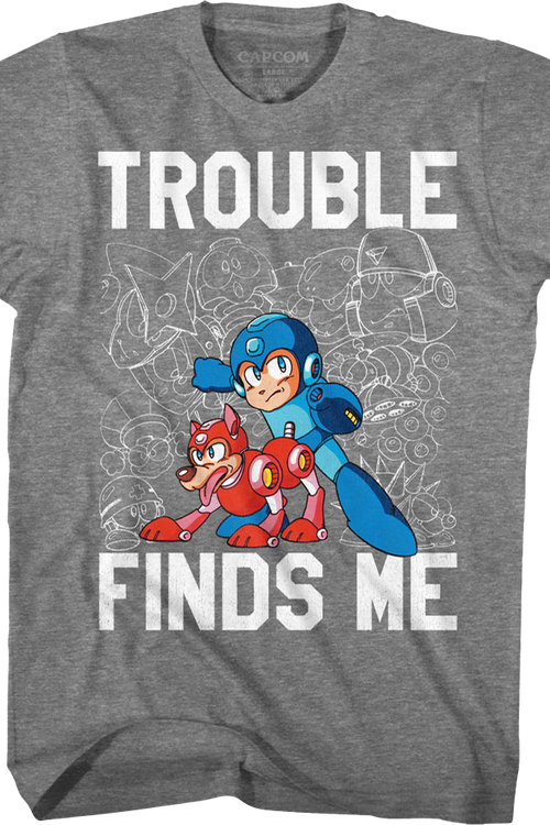 Trouble Finds Me Mega Man T-Shirt