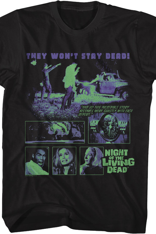 Two Tone Collage Night Of The Living Dead T-Shirt