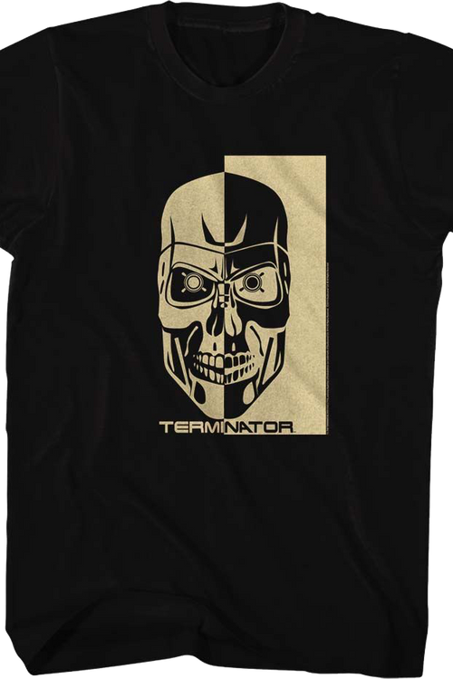 Two-Toned Endoskeleton Skull Terminator T-Shirt