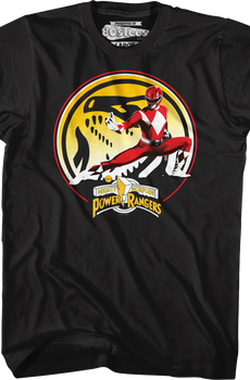 Tyrannosaurus Power Coin Mighty Morphin Power Rangers T-Shirt