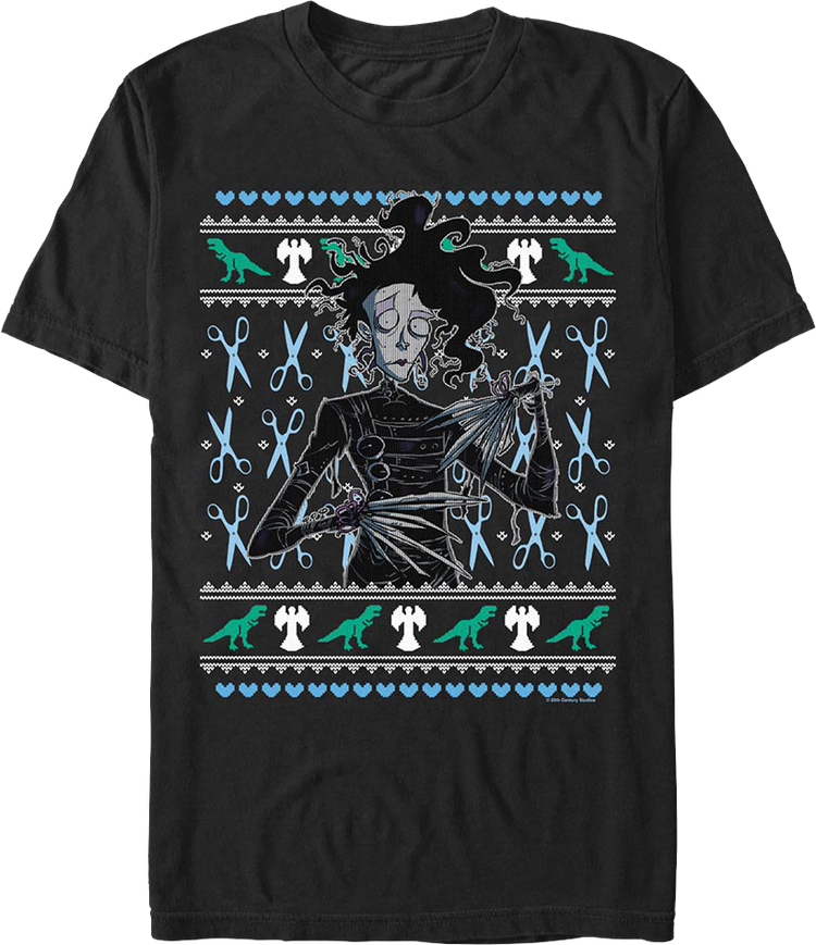 Ugly Christmas Sweater Design Edward Scissorhands T-Shirt
