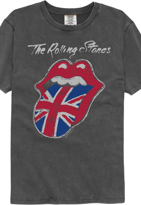 Union Jack Tongue Rolling Stones Comfort Colors Brand T-Shirt