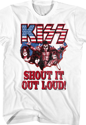 US Map Shout It Out Loud KISS T-Shirt