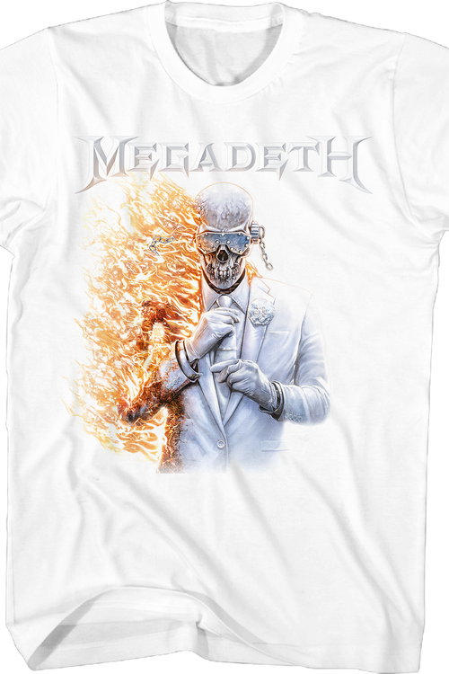 Vic Rattlehead Flames Megadeth T-Shirt