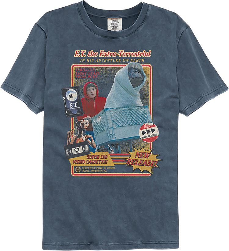 Video Cassette E.T. The Extra-Terrestrial Comfort Colors Brand T-Shirt