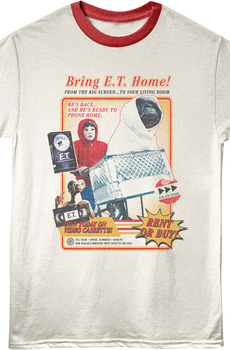 Video Cassette E.T. The Extra-Terrestrial Ringer Shirt