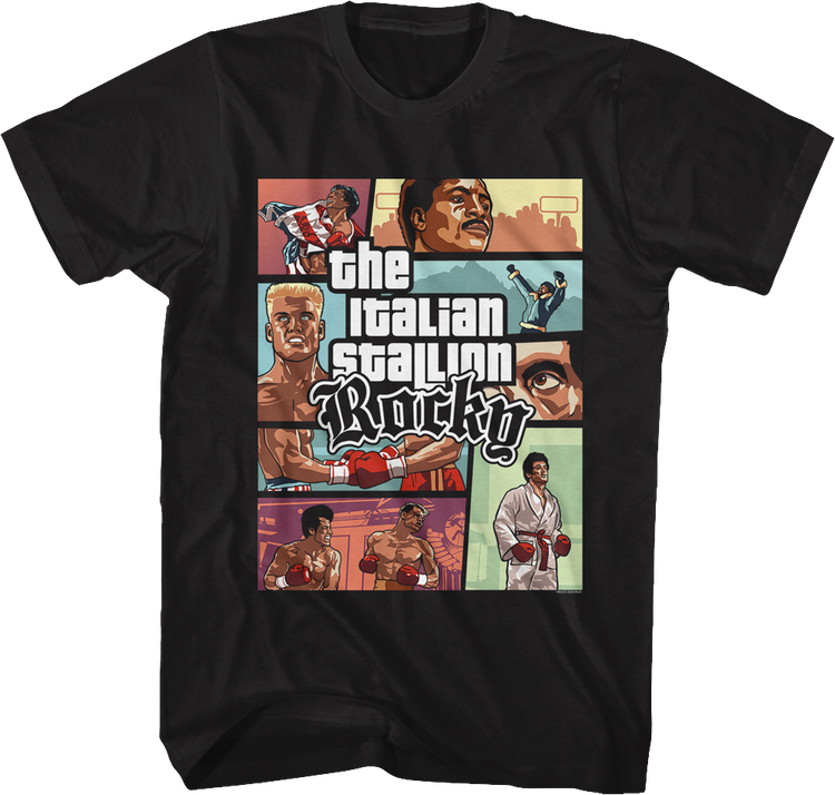 Video Game Panels Rocky IV T-Shirt