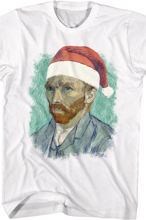 Vincent van Gogh In Santa Claus Hat Art Gallery T-Shirt