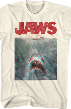 Vintage 3D Movie Poster Jaws T-Shirt