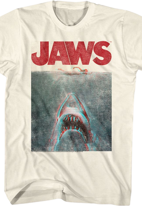 Vintage 3D Movie Poster Jaws T-Shirt