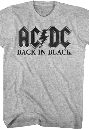 Vintage Back In Black ACDC Shirt