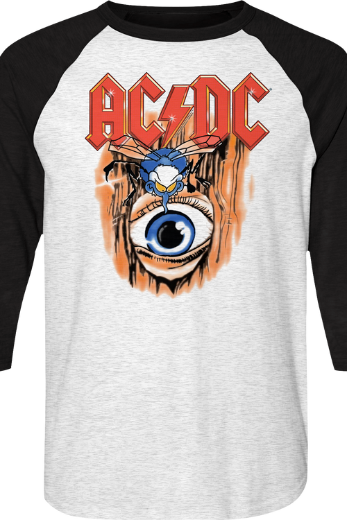 Vintage Fly On The Wall ACDC Raglan Baseball Shirt