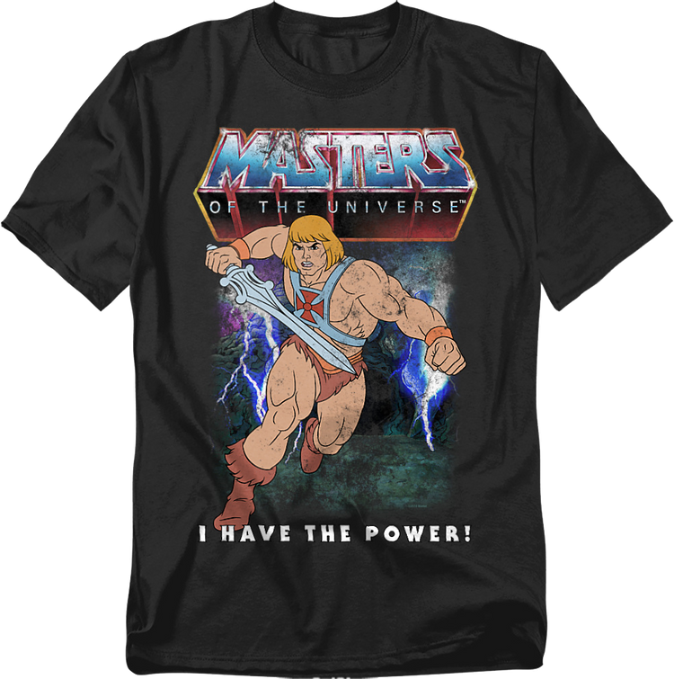 Vintage He-Man I Have The Power Pose Masters Of The Universe T-Shirt