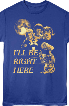 Vintage I'll Be Right Here E.T. The Extra-Terrestrial T-Shirt