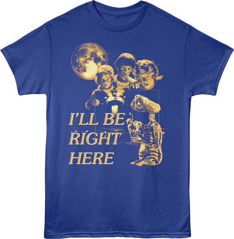 Vintage I'll Be Right Here E.T. The Extra-Terrestrial T-Shirt
