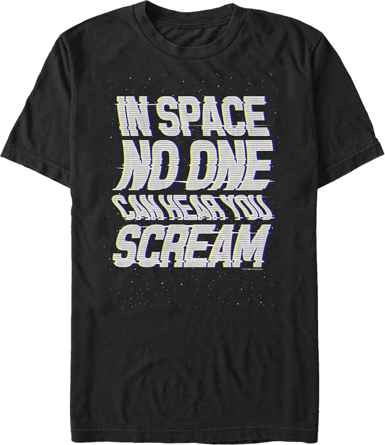 Vintage In Space No One Can Hear You Scream Alien T-Shirt
