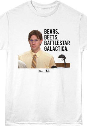 Vintage Jim Bears Beets Battlestar Galactica The Office T-Shirt