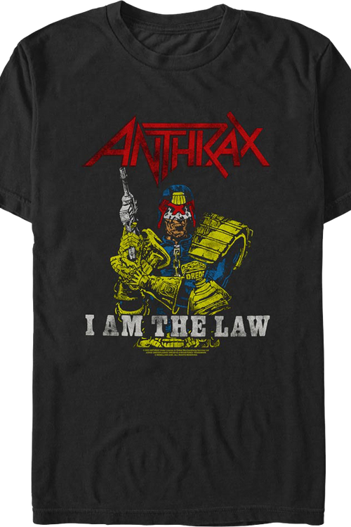 Vintage Judge Dredd I Am The Law Anthrax T-Shirt