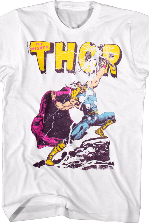Vintage Lightning Strike Thor Marvel Comics T-Shirt