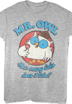Vintage Mr. Owl How Many Licks Does It Take Tootsie Pop T-Shirt