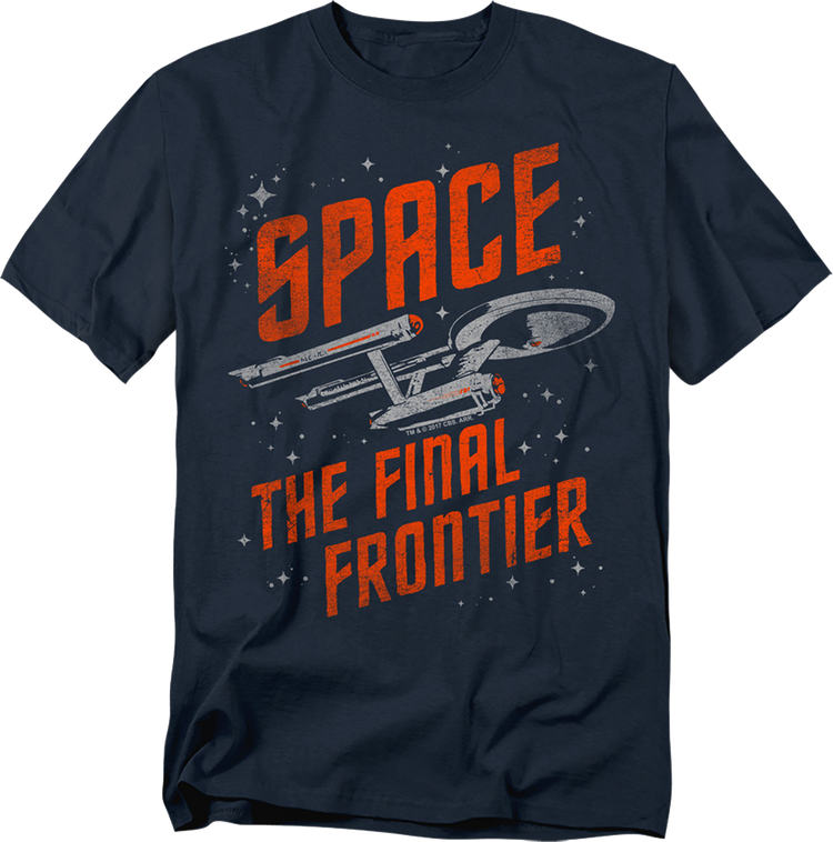 Vintage Space The Final Frontier Star Trek T-Shirt