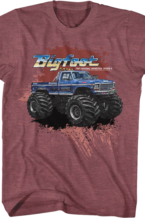 Vintage Splatter Background Bigfoot T-Shirt