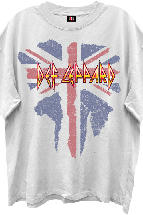 Vintage Union Jack Def Leppard Oversized T-Shirt