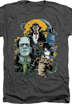 Vintage Universal Monsters Collage T-Shirt