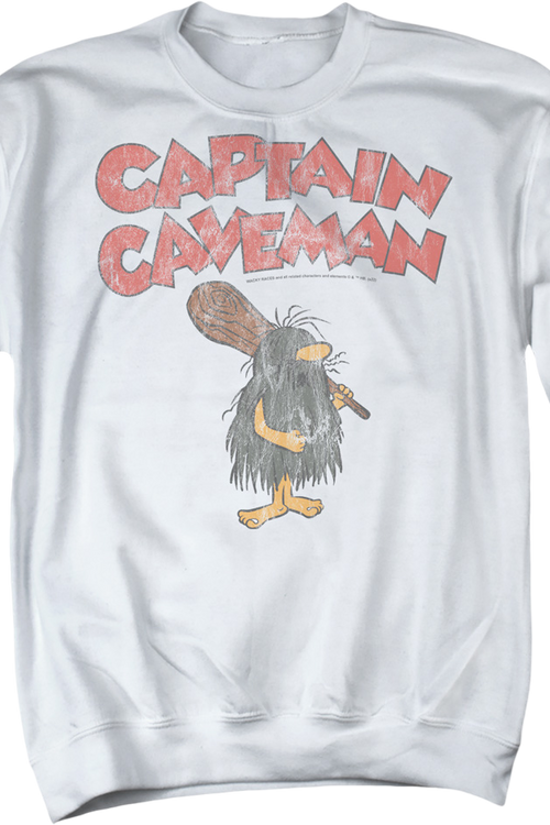 Vintage White Captain Caveman Sweatshirt