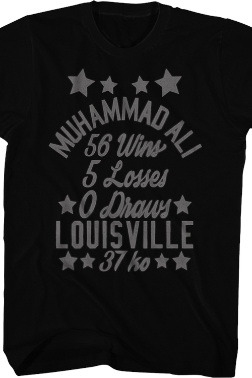 Vintage Wins And Losses Muhammad Ali T-Shirt