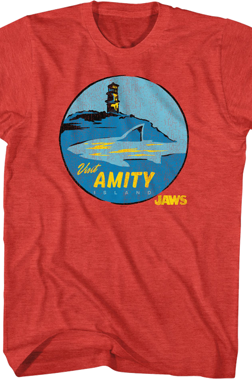 Visit Amity Island Circle Jaws T-Shirt