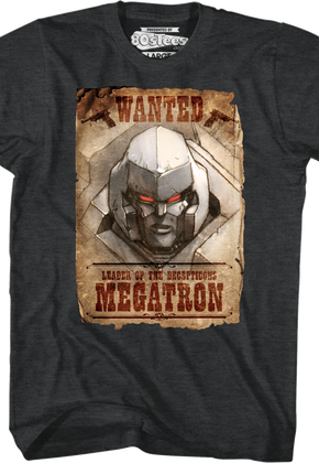 Wanted Poster Megatron Transformers T-Shirt