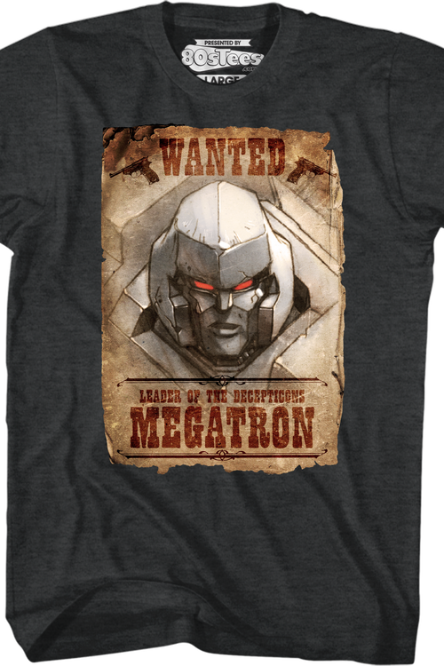 Wanted Poster Megatron Transformers T-Shirt