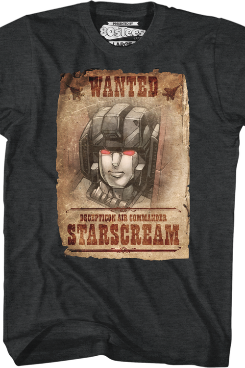 Wanted Poster Starscream Transformers T-Shirt