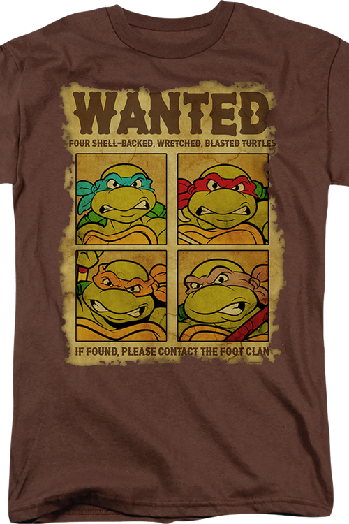 Wanted Poster Teenage Mutant Ninja Turtles T-Shirt