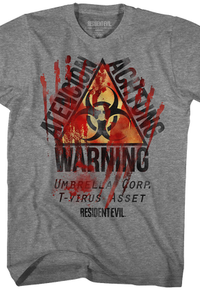 Warning Resident Evil T-Shirt