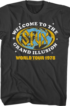 Welcome To The Grand Illusion World Tour 1978 Styx T-Shirt